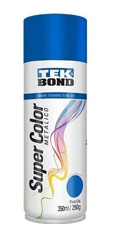 Tinta Spray Secagem Rápida Tekbond Azul Com 6 Unid.